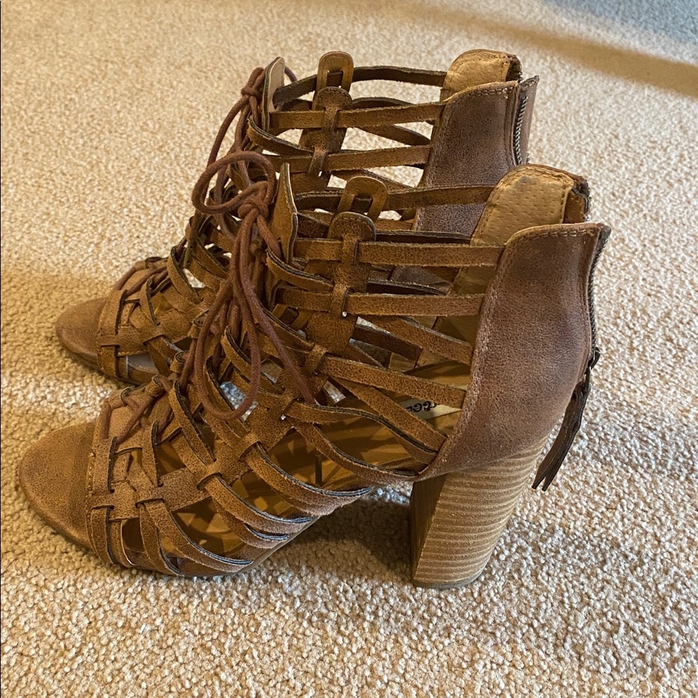 Not Rated Brown Strappy Sandals